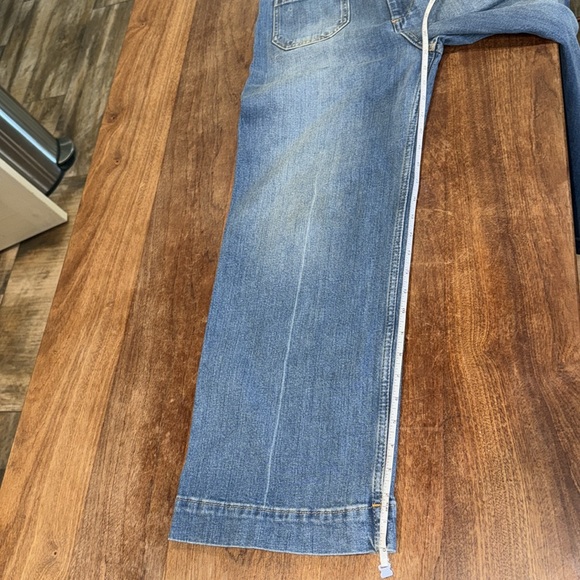 Pilcro Womens Light/Medium Wash Faded Vintage
Column High-Rise Wide-Leg Jeans 25 - Picture 3 of 6